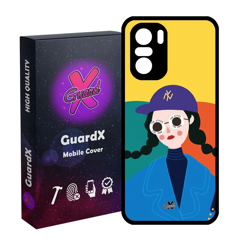 کاور گارد ایکس طرح Girl مدل Glass10629 مناسب برای گوشی موبایل شیائومی Poco F3/MI 11X/MI 11X Pro/Redmi K40/K40 Pro
