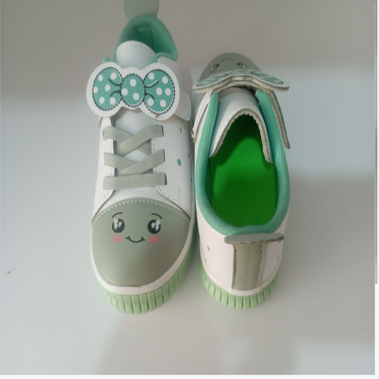  کفش راحتی بچگانه مدل پاپیونی کد 09 رنگ سبز  -  - 4