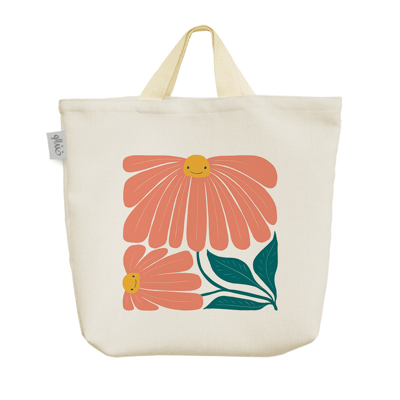 ساک خرید خندالو مدل گل بامزه کد 10220