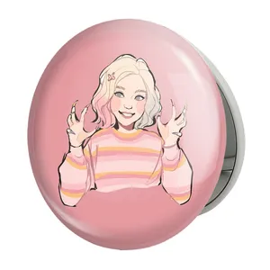 آینه جیبی خندالو طرح سریال ونزدی Wednesday مدل تاشو کد 25299 