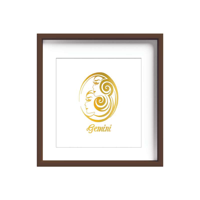 تابلو طلاکوب زرکات طرح ماه تولد خرداد مدل Gemini