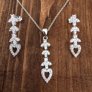 نیم ست نقره زنانه کد 2036