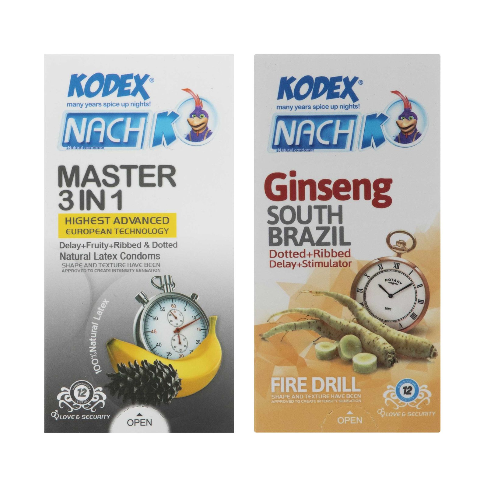 کاندوم کدکس مدل Master 3 In 1/Ginseng مجموعه 2 عددی -  - 1