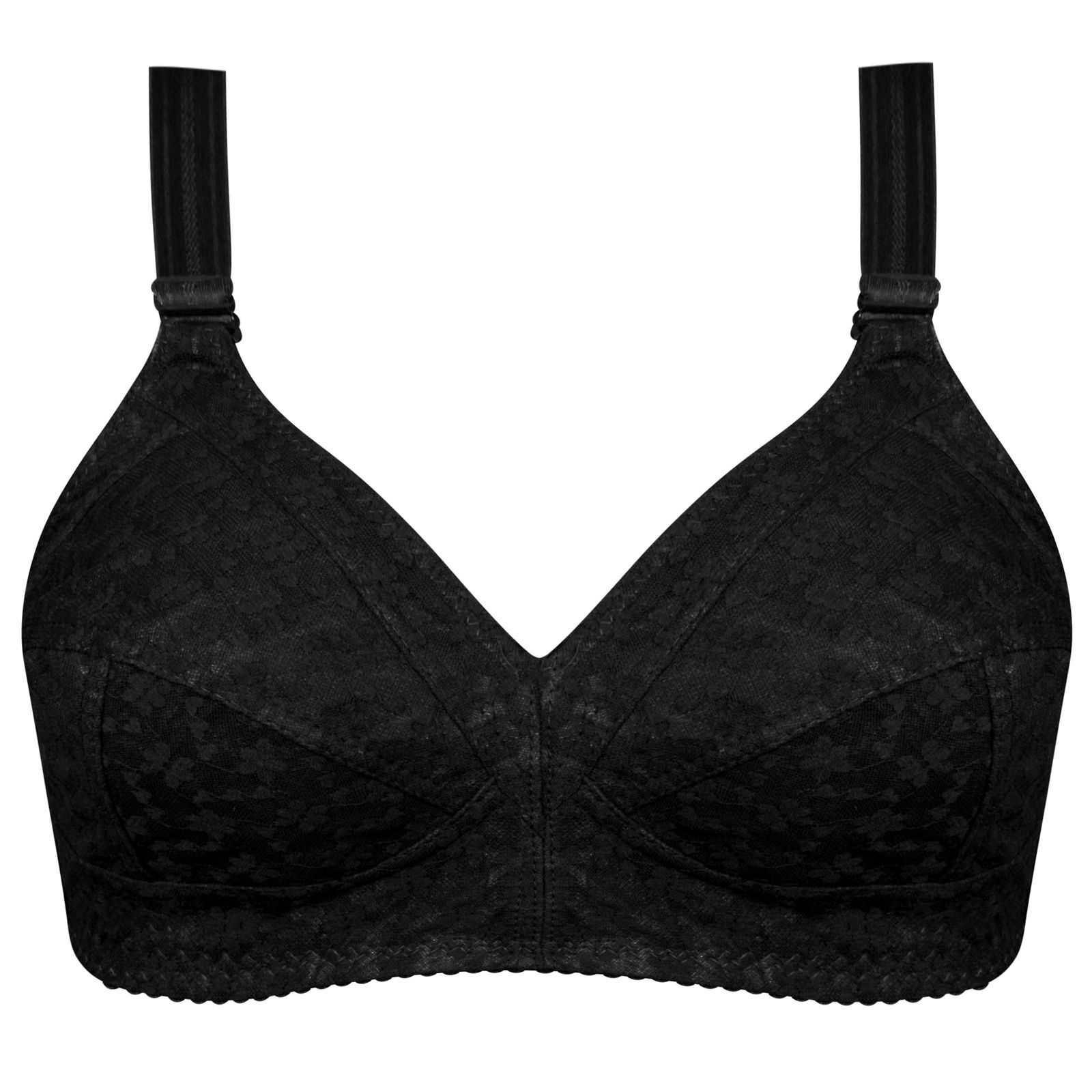 سوتین زنانه ماییلدا مدل شکوفه بدون فنر کد 5054 رنگ مشکی -  - 1