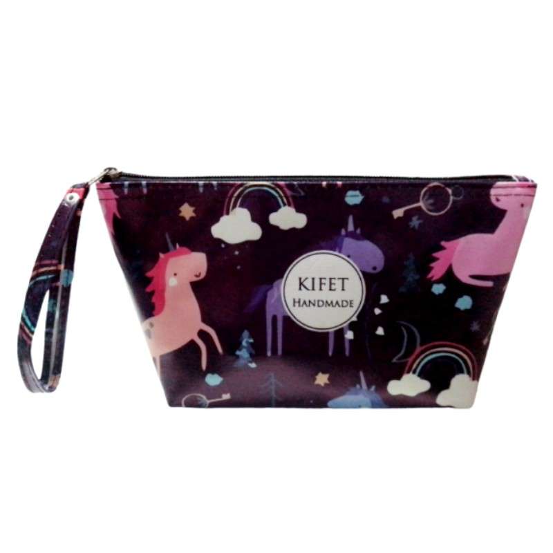 کیف لوازم آرایش زنانه مدل سوئیت طرح اسب تک شاخ کد 2