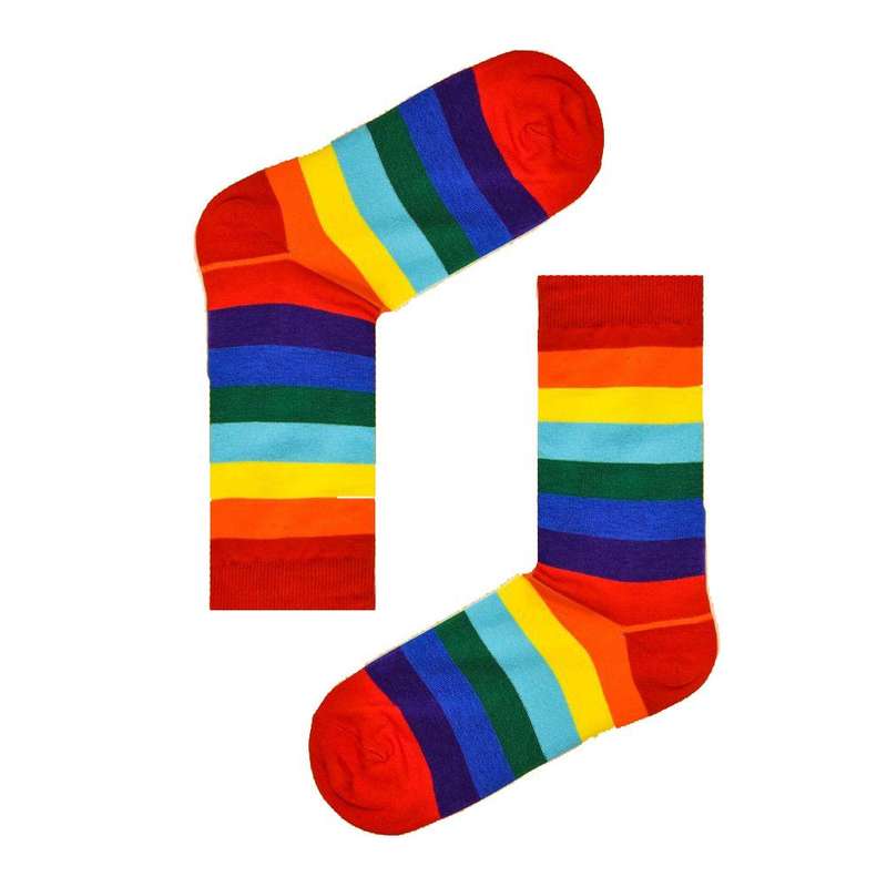 جوراب مدل رنگین کمان