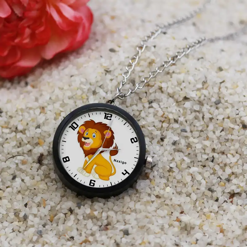ساعت گردنبندی عقربه ای ناکسیگو مدل شیر کد NF12658