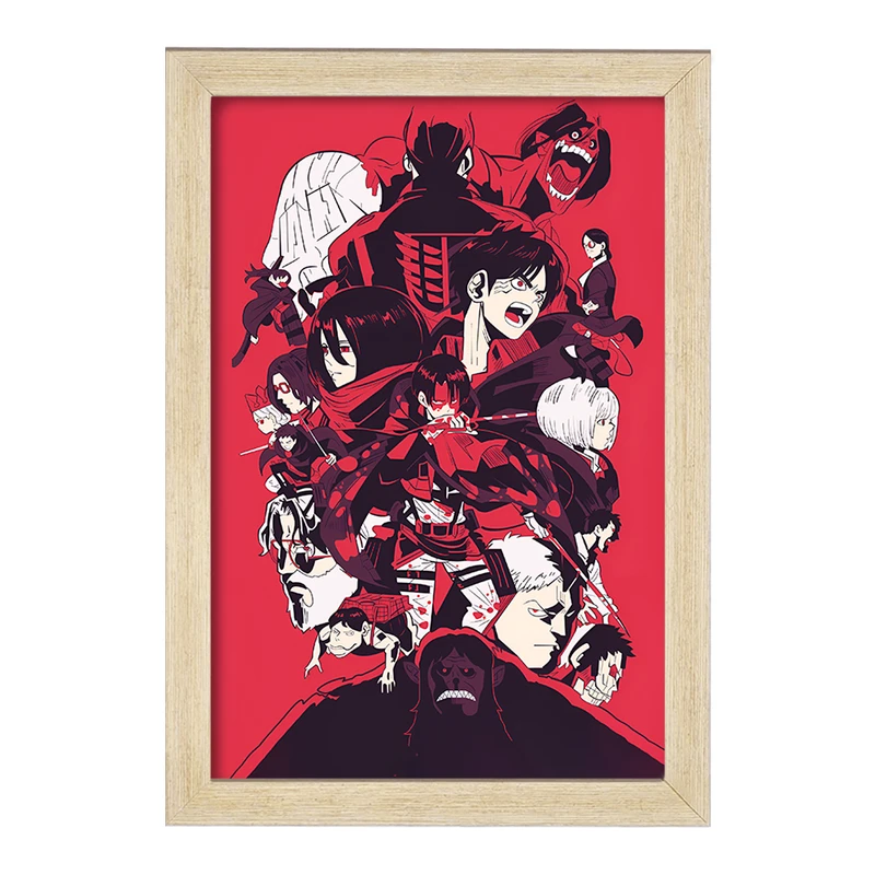 تابلو خندالو مدل انیمه اتک آن تایتان کد F4735