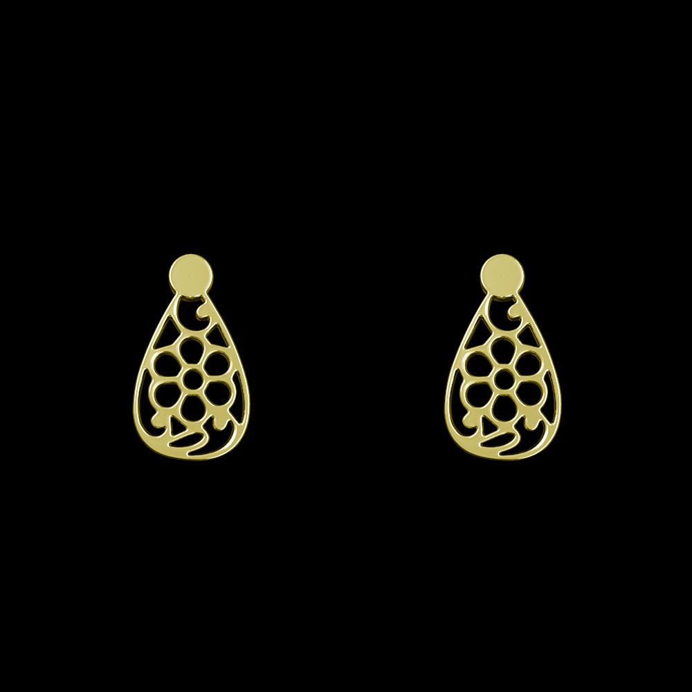 گوشواره طلا 18 عیار زنانه مدوپد مدل هندسی کد GA1-14570 -  - 1