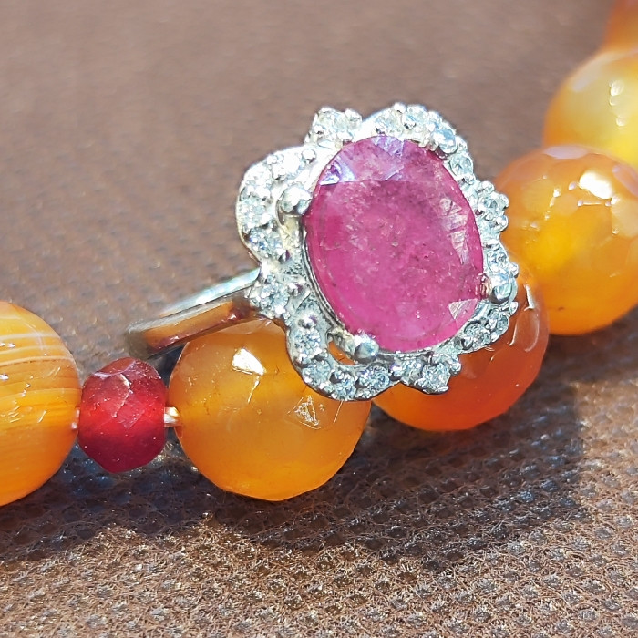 انگشتر نقره زنانه مدل سنگ یاقوت سرخ آفریقایی کد 508 انگشتر نقره زنانه مدل سنگ یاقوت سرخ آفریقایی کد 508