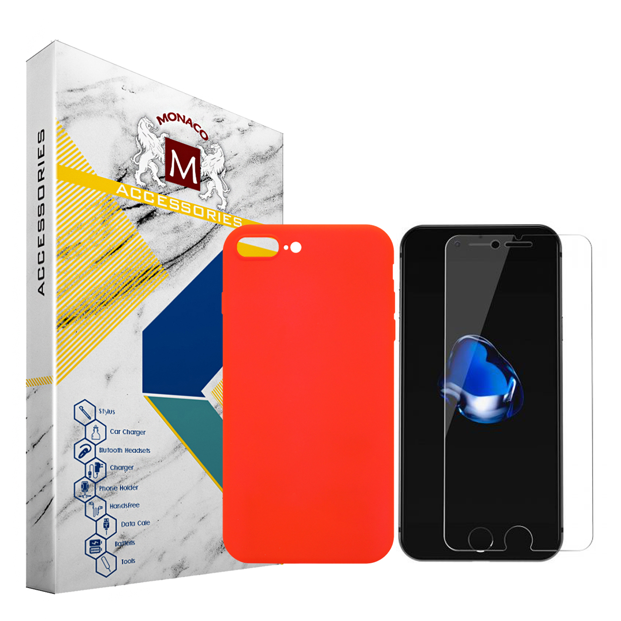 کاور موناکو مدل Sn337 مناسب برای گوشی موبایل اپل iPhone 7 plus به همراه محافظ صفحه نمایش