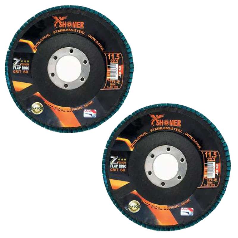 سنباده فلاپ دیسک شومر مدل P100 کد 11.5 بسته 2 عددی