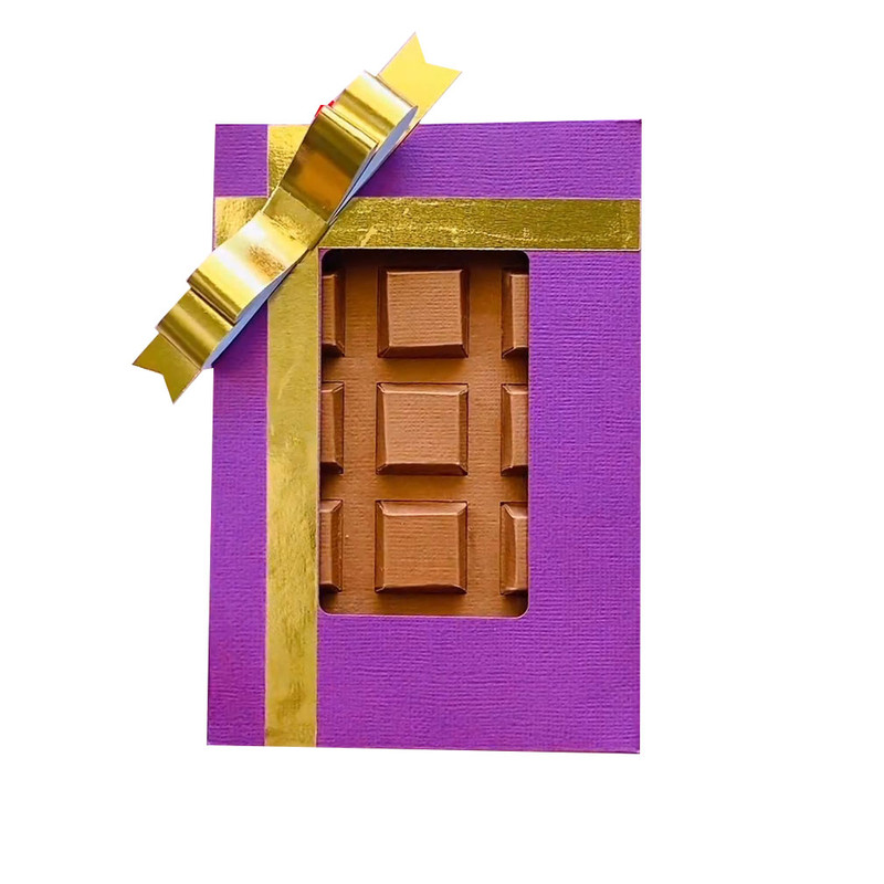 جعبه هدیه طرح شکلات تخته ای