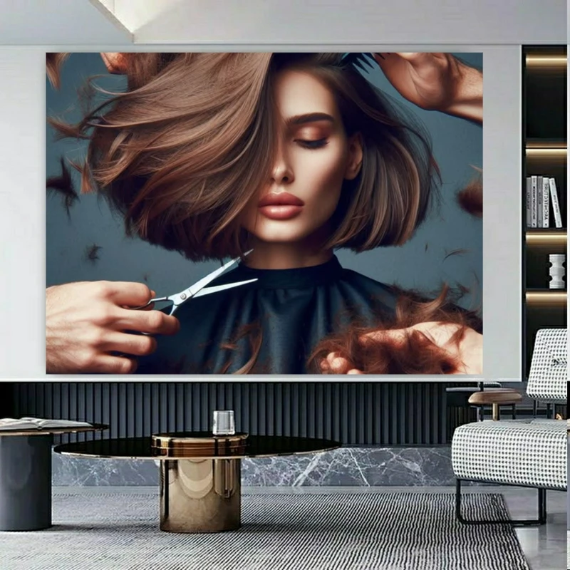 تابلو بوم طرح مخمل مدل موی باب کوتاه پرپشت ژورنالی کد BK24657