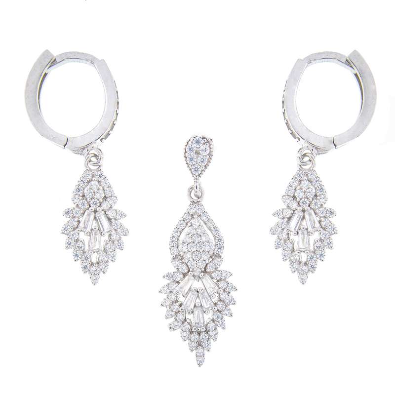 نیم ست نقره زنانه مدل N170