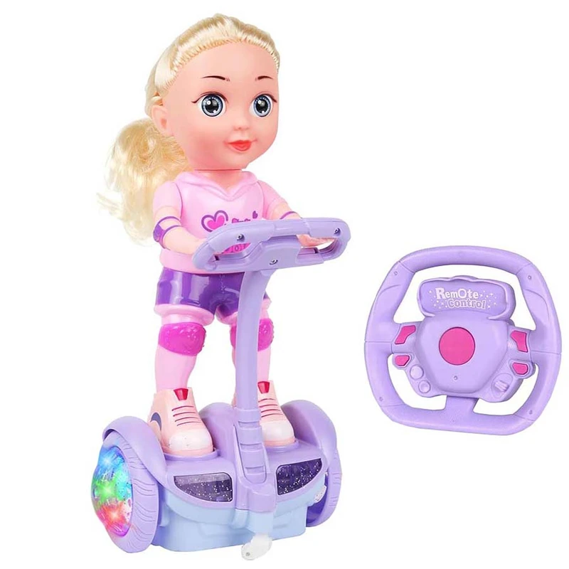 اسباب بازی مدل عروسک اسکوتر سوار موزیکال طرح کنترل فرمانی کد 9506