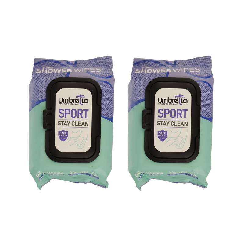 دستمال مرطوب آمبرلا مدل Sport بسته 50 عددی مجموعه دو عددی