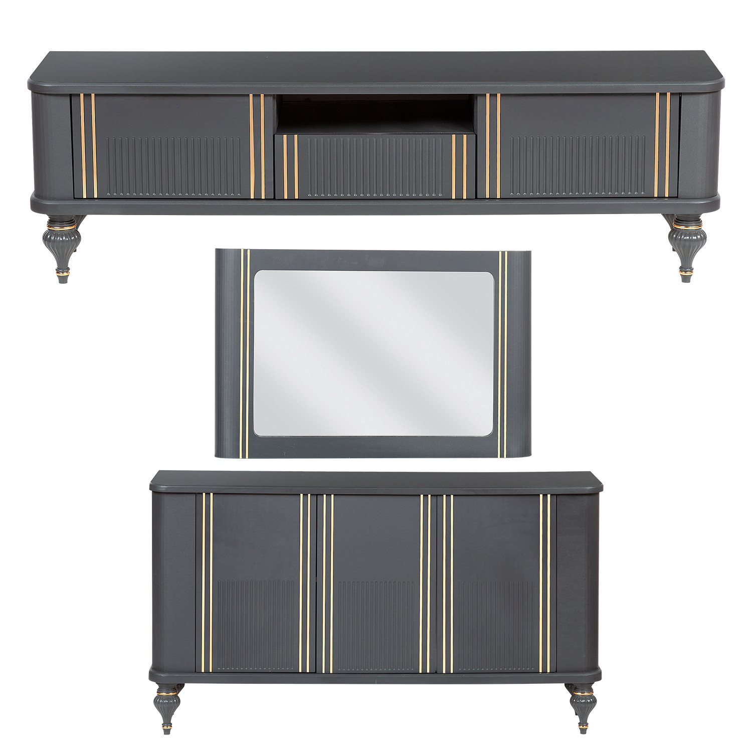 آینه و کنسول مدل Almas-T1 به همراه میز تلویزیون