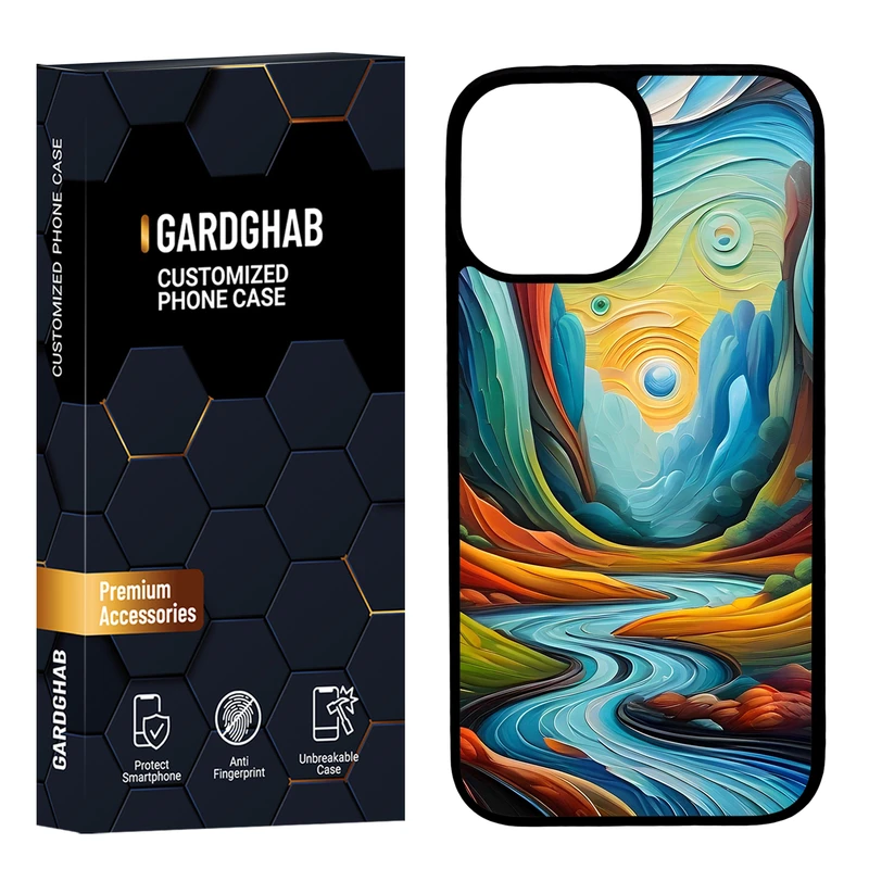 کاور گارد قاب مدل پشت گلس هنری مناسب برای گوشی موبایل اپل iPhone 12 Pro Max