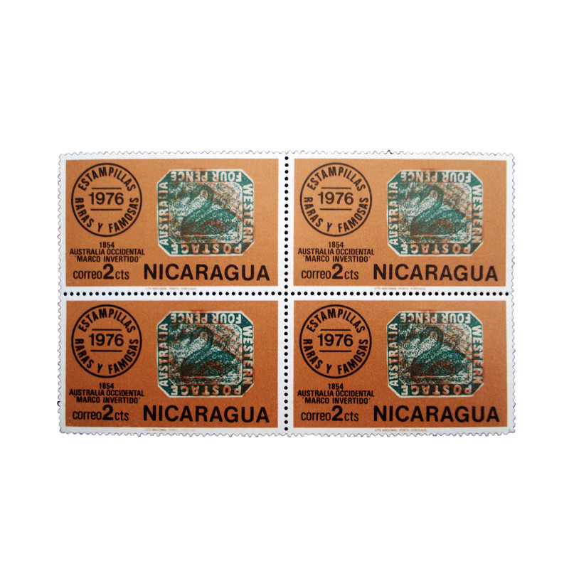 تمبر یادگاری طرح ملل مدل نیکاراگوئه کد N-32 بسته 4 عددی