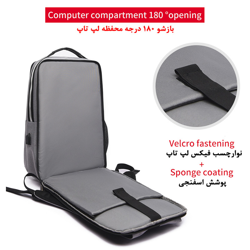 کوله پشتی لپ تاپ کد 085 مناسب برای لپ تاپ 15.6 اینچی