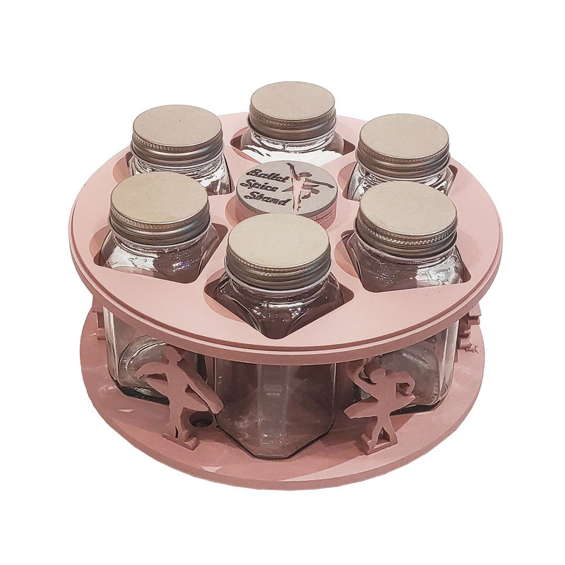 ست جا ادویه 6 پارچه مدل گردان باله کد 4068 به همراه استند