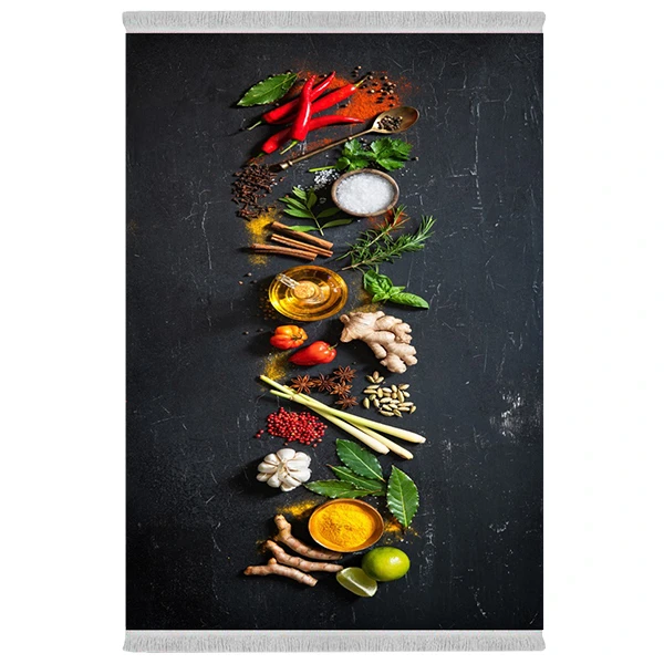 فرش پارچه‌ای دفه مدل فرشینه طرح آشپزخانه کد 1168