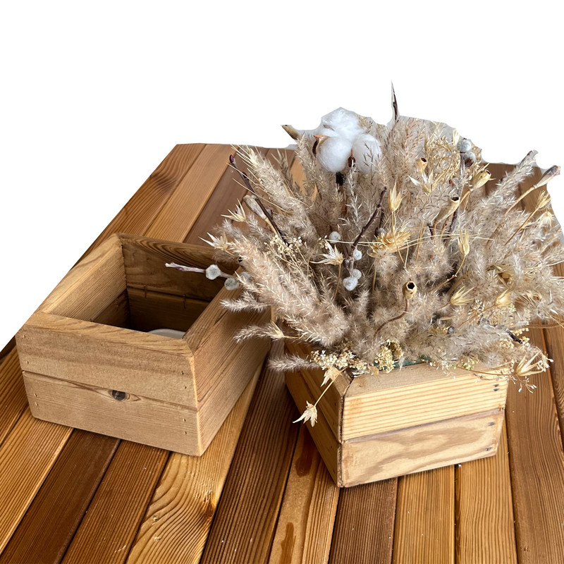 کاور گلدان مدل چوبی کد 1313r2 مجموعه 4 عددی