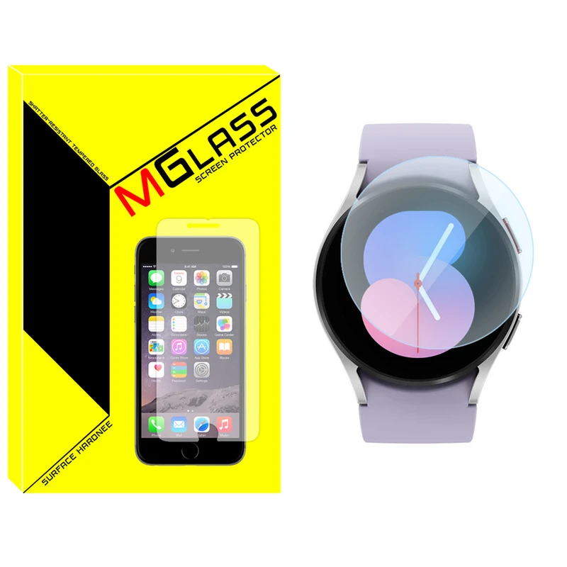 محافظ صفحه نمایش شیشه‌ای ام گلس مدل SH-MG مناسب برای ساعت هوشمند سامسونگ Galaxy Watch 5 40mm
