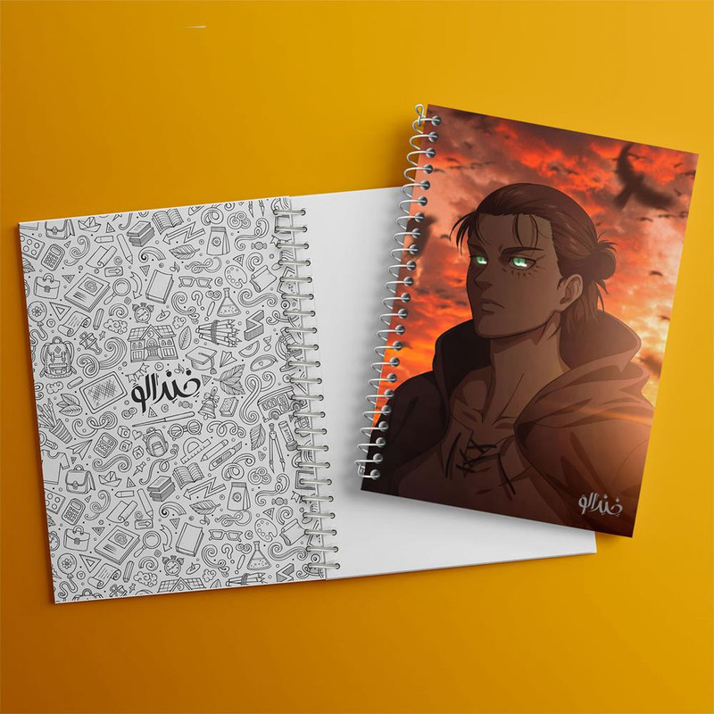 دفتر مشق 100 برگ خندالو طرح ارن یگر انیمه اتک آن تایتان کد 13252