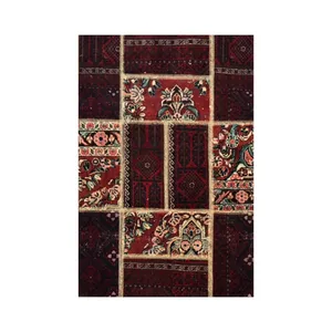 کلاژ فرش دستبافت زرع و نیم مدل چهل تیکه کد FT1376