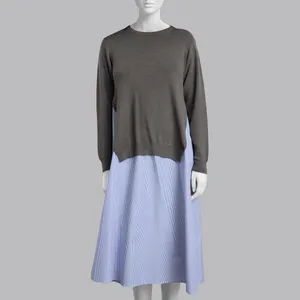 پیراهن یقه گرد زنانه مدل 863524456 طرح ترندیول