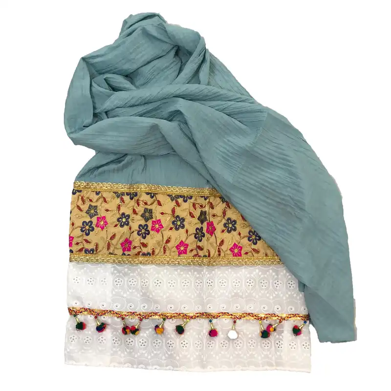 شال زنانه مدل گلدوزی اسنا 002