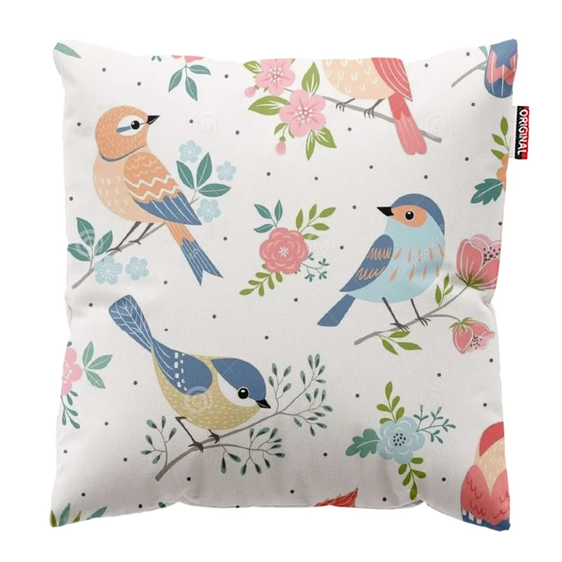  کوسن پاد آفرین طرح پرنده کد 1865 سایز 30*30 سانتی متر