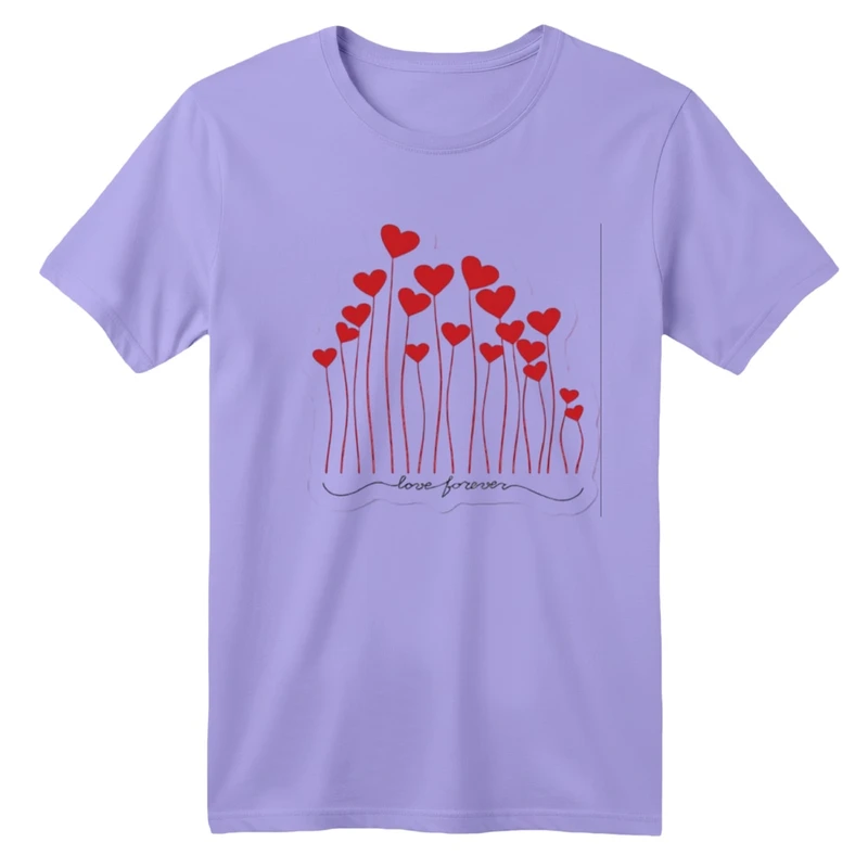 تی شرت آستین کوتاه بچگانه مدل قلب ها