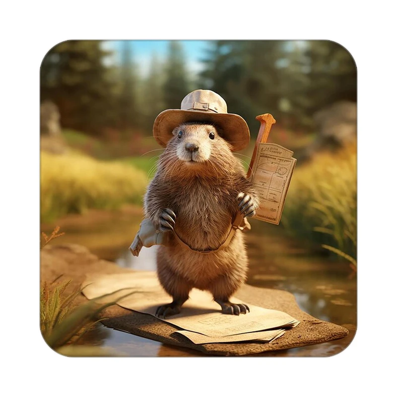 زیر لیوانی کاکتی طرح حیوانات کارتونی مدل mp27386