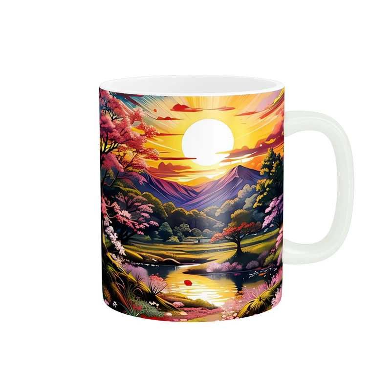 ماگ پاد آفرین مدل غروب افتاب در طبیعت کد 76