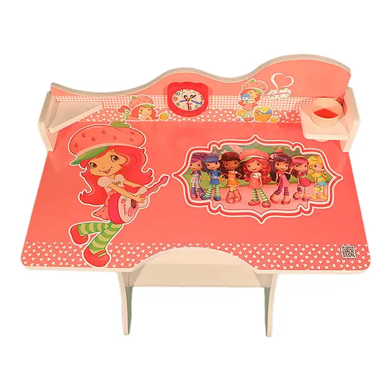 ست میز تحریر و صندلی کودک مدل دختر توت فرنگی