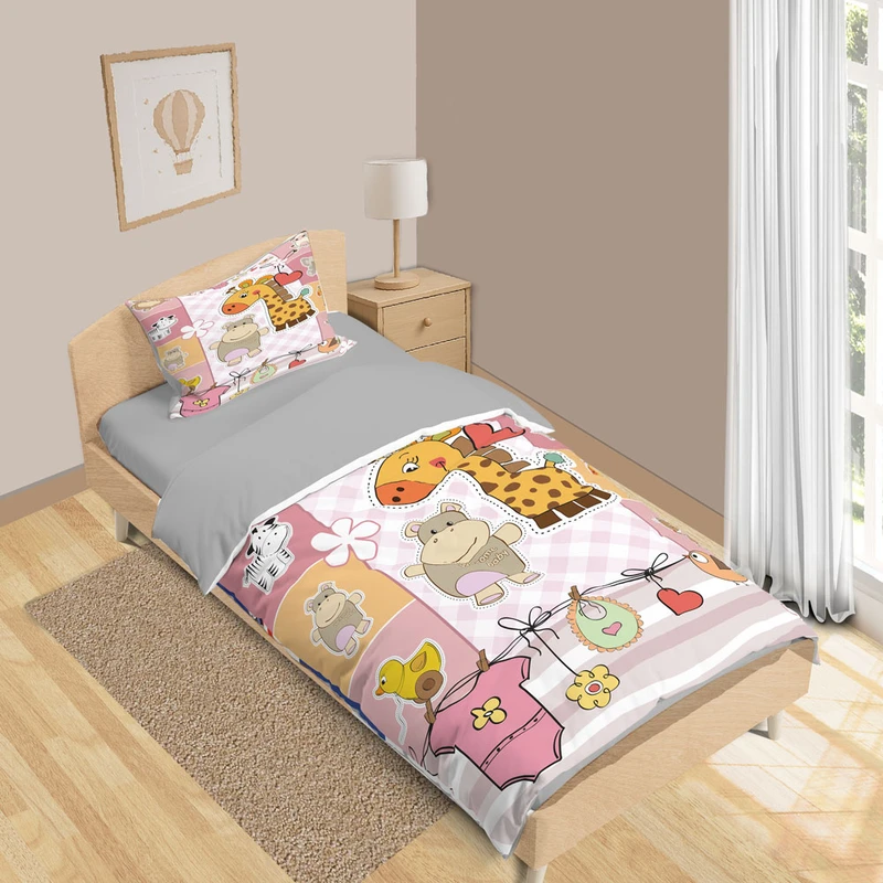 سرویس روتختی 1 نفر 5 تکه نوپه هوم مدل حیوانات T6413