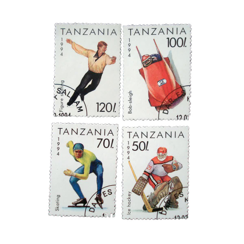 تمبر یادگاری مدل ورزشی تانزانیا کد DS4736 مجموعه 4 عددی