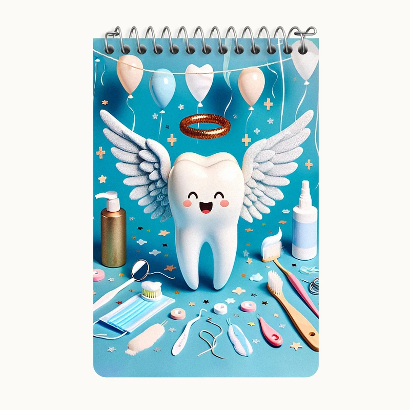 دفتر یادداشت 50 برگ خندالو طرح دندان و دندان پزشکی کودکانه کد F9821
