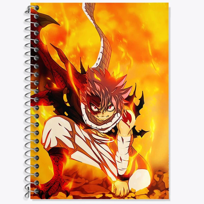 دفتر زبان 50 برگ خندالو مدل سه خط طرح ناتسو انیمه فری تیل Fairy Tail کد 16459