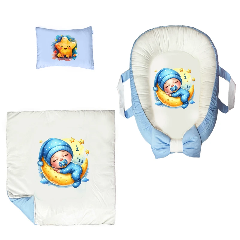 سرویس خواب 3 تکه نوزاد پادآفرین مدل گارد محافظ طرح ستاره کد PG001