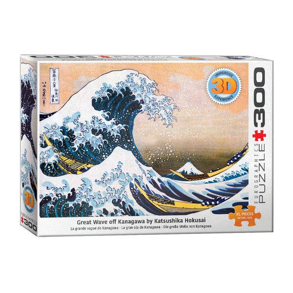 پازل 300 تکه یوروگرافیکس پازلز مدل 6331-1545 Great Wave off Kanagawa 3D