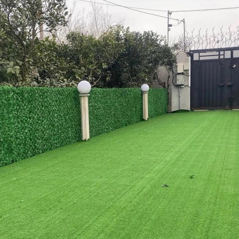 دیوارپوش چمن بافت مدل فنس برگی ابعاد 2x10 متر