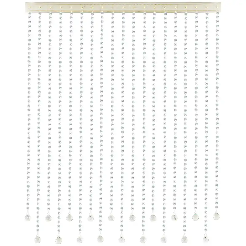 پرده ریشه ای مدل کریستال پله ای سایز 100x100 سانتی متر