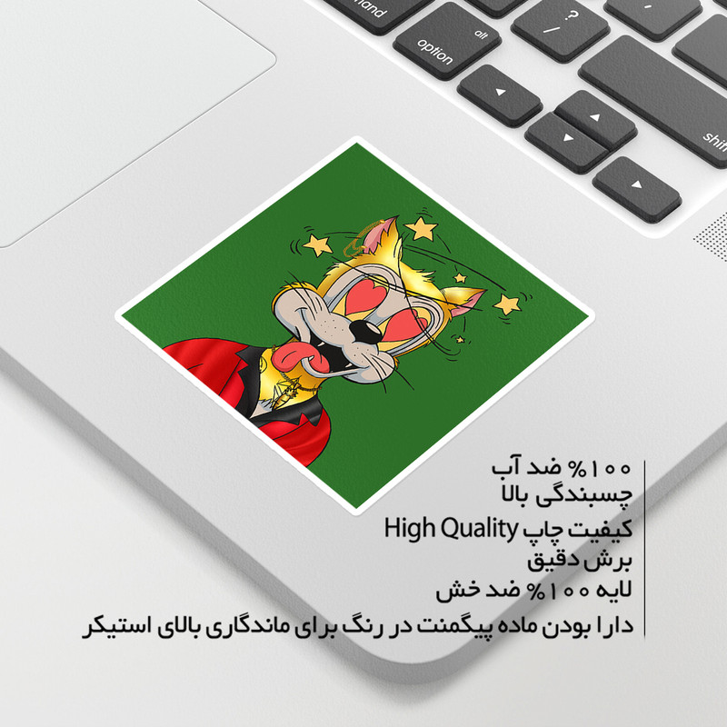 استیکر لپ تاپ ماسا دیزاین طرح CAT مدل STKJO