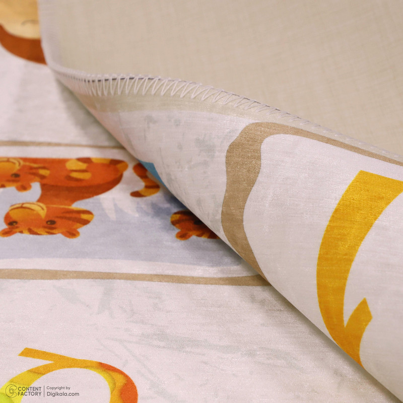 فرش پارچه ای ایپک مدل طرح انگلیسی کد jp016 زمینه کرم