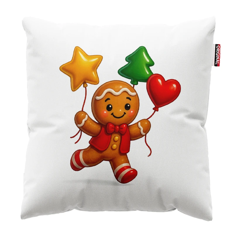 کوسن پاد آفرین مدل کریسمس طرح کوکی بیسکویتی کد PK302507 سایز 30*30 سانتی متر