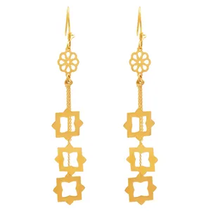 گوشواره طلا 18 عیار زنانه دُرج مدل VE02